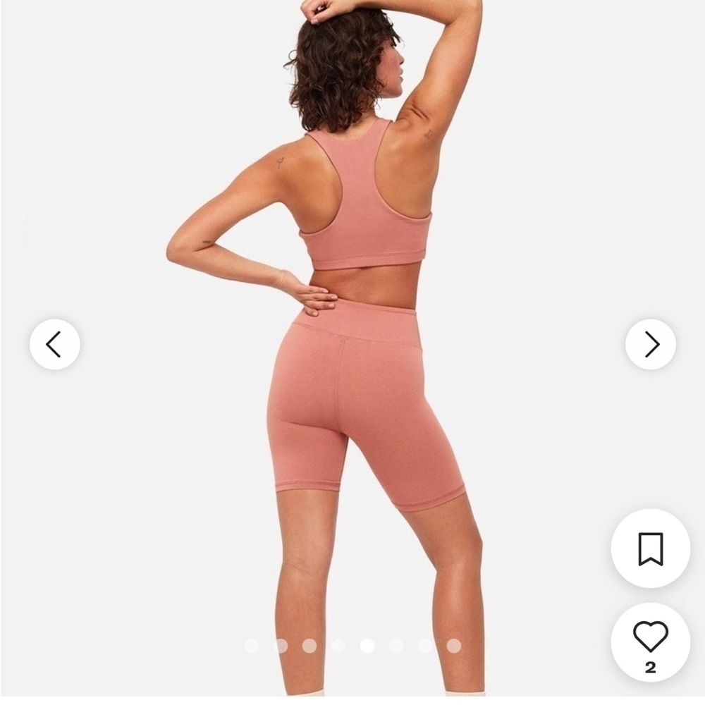 MATE the Label Pink Organic Stretch Biker Shorts (XS)